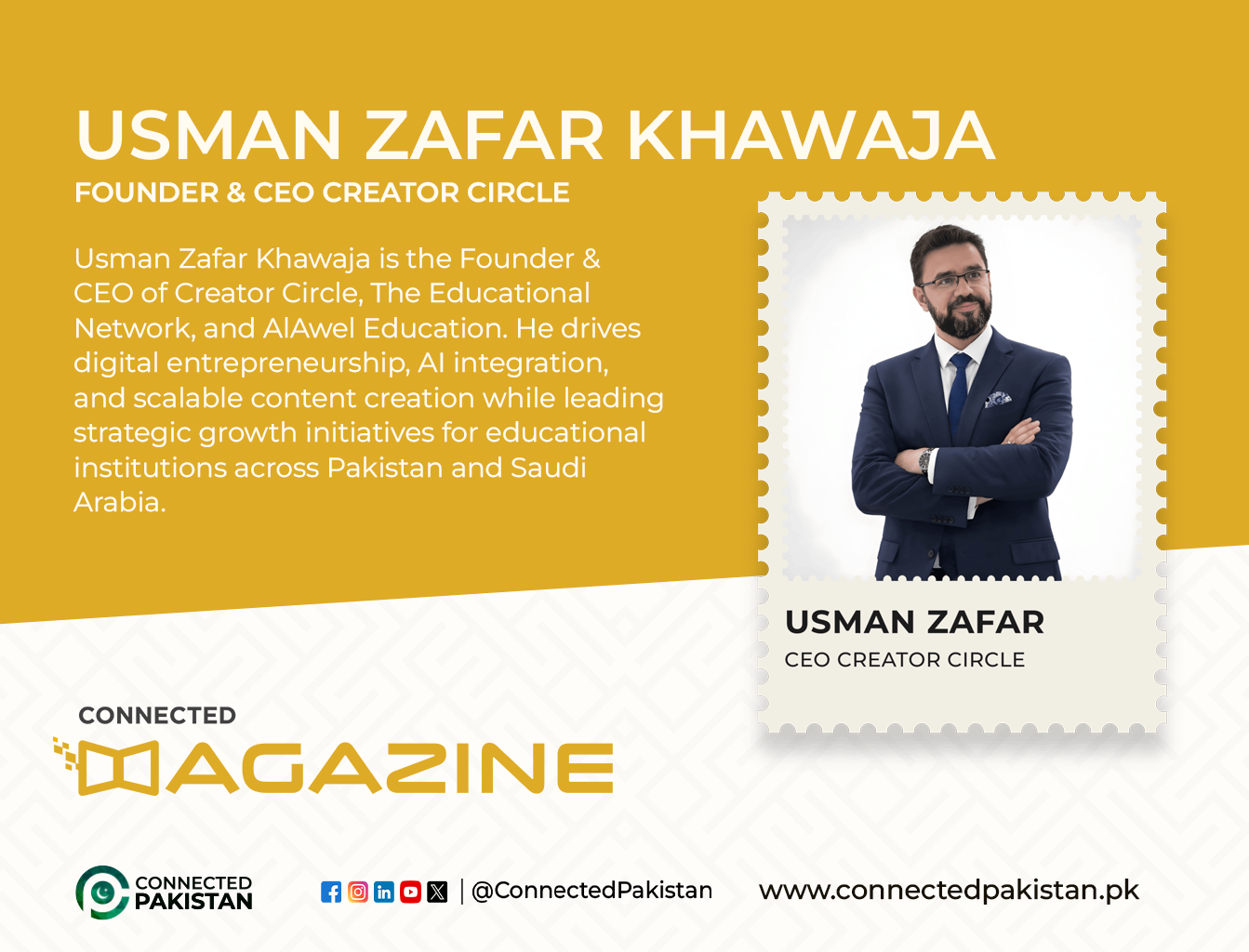 Usman Zafar Khawaja: Purpose-Driven Entrepreneur and Education Innovator